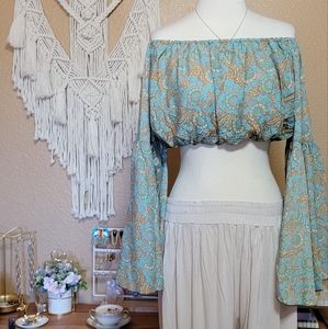 Karma Highway Bell Sleeve Crop